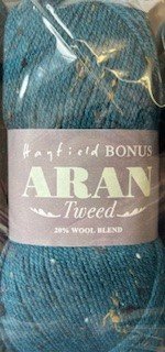 Hayfield Bonus Aran Tweed 400g Teal Tweed 0637