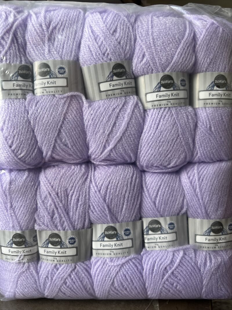 Rosie's Family Knit 50g Lilac 10 x 50g