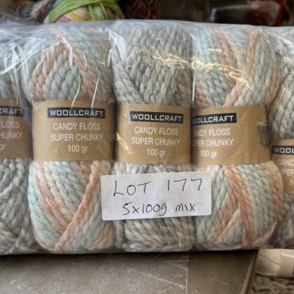 Lot 177 woolcraft candy floss super chunky mixed twist 5 x 100g