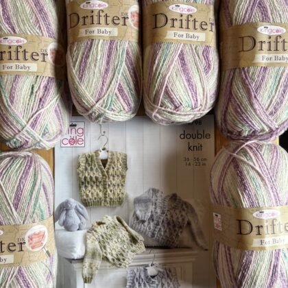 King Cole Drifter Dk 6 x 100g + pattern Fairy Dust Shade