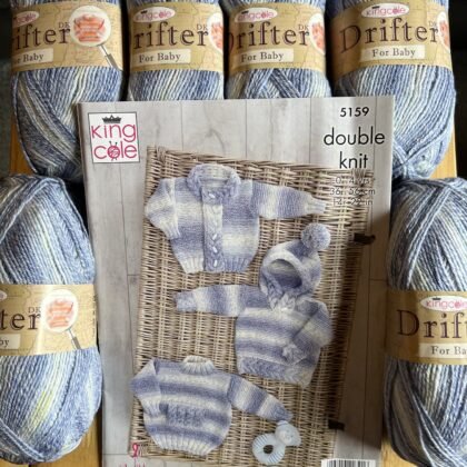 King Cole Drifter Dk 6 x 100g + pattern Breeze Shade