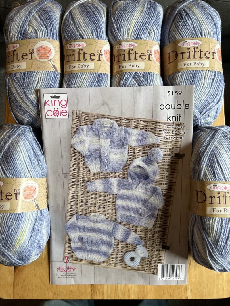 King Cole Drifter Dk 6 x 100g + pattern Breeze Shade