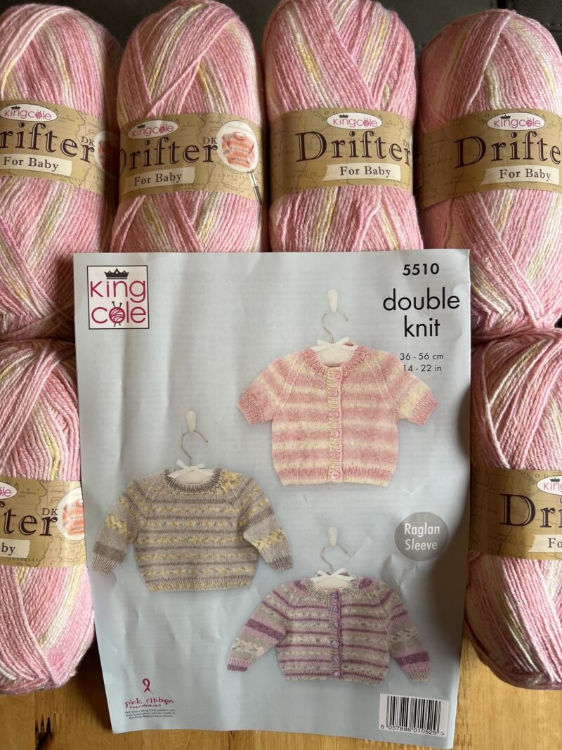 King Cole Drifter Dk 6 x 100g + pattern Duchess Shade