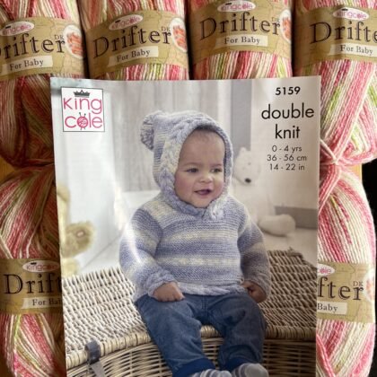King Cole Drifter Dk 6 x 100g + pattern Princess Shade