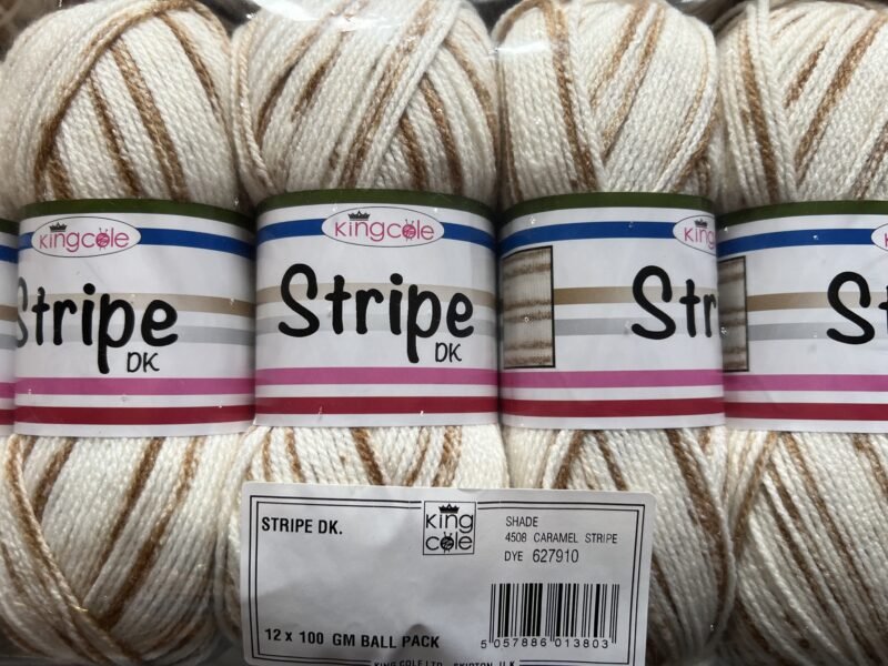 King Cole Stripe DK 6 x 100g Caramel Shade
