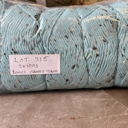Lot 315 Bonus Chunky Tweed 5 x 100g turquoise