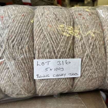 Lot 316 Bonus Chunky Tweed 5 x 100g Beige
