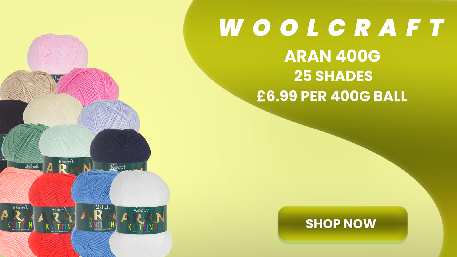 Knitting Wool Sales | We aim to be the cheapest 4 Woolcraft - Aran 400g