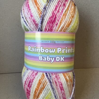 Knitting Wool Sales | We aim to be the cheapest 16 Cygnet Rainbow Prints Baby DK