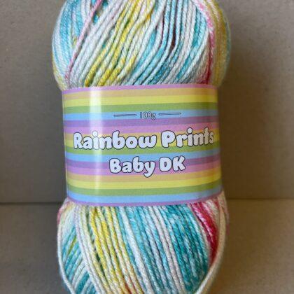 Knitting Wool Sales | We aim to be the cheapest 9 10 x 100g Rainbow Prints Baby DK