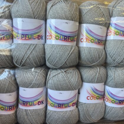 10 x 100g Colourful DK Pewter Grey