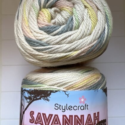 Lot 332 Stylecraft Savannah Aran 100% cotton 5 x 100g Pampas shade