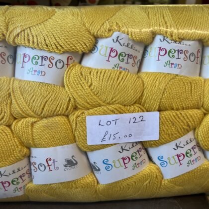 Lot 122 cygnet kiddies Supersoft Aran 10 x 100g Canary shade