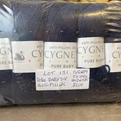 Lot 151 cygnet pure baby DK anti pilling 5 x 100g midnight blue