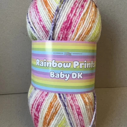 Knitting Wool Sales | We aim to be the cheapest 10 Cygnet Rainbow Prints Baby Dk - 8 x 100g