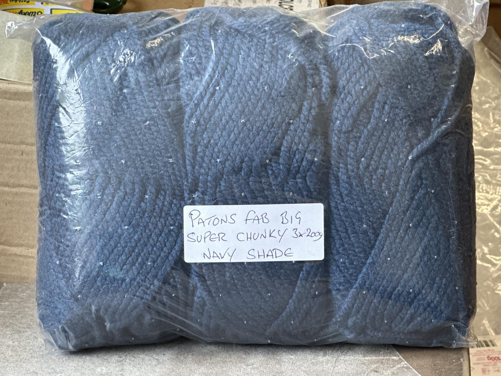 Patons fab big super chunky navy 3 x 200g 1 Patons fab big super chunky navy 3 x 200g