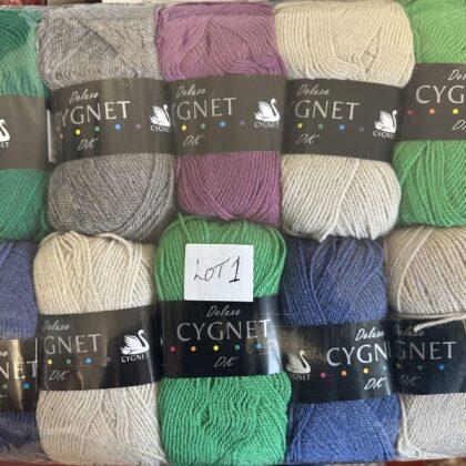 Knitting Wool Sales | We aim to be the cheapest 14 Mixed Cygnet Deluxe Dk 10 x 100g